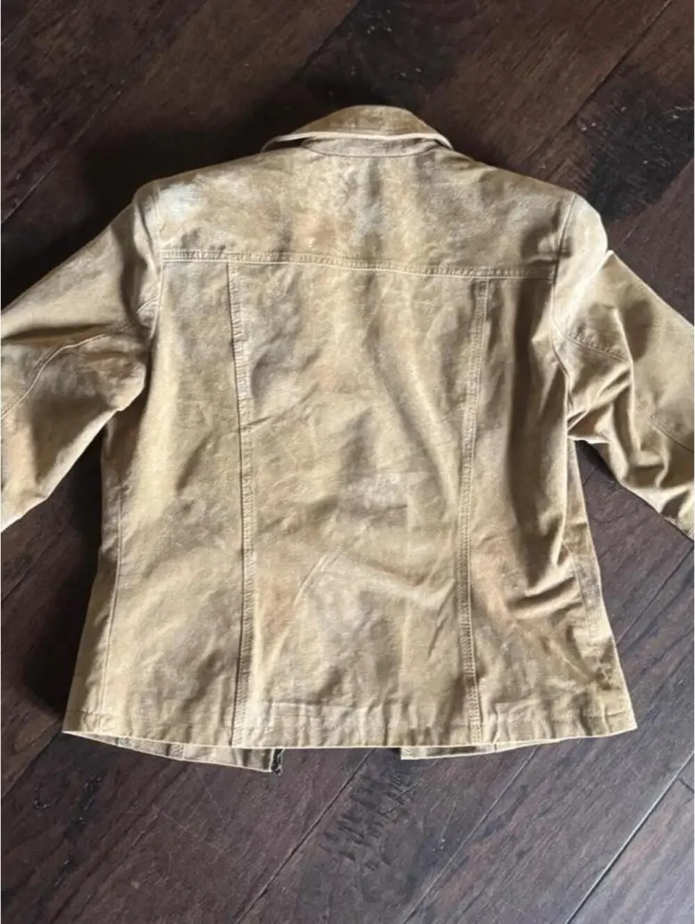 Y2K genuine 100% suede leather jacket in the dreamiest warm camel tan.